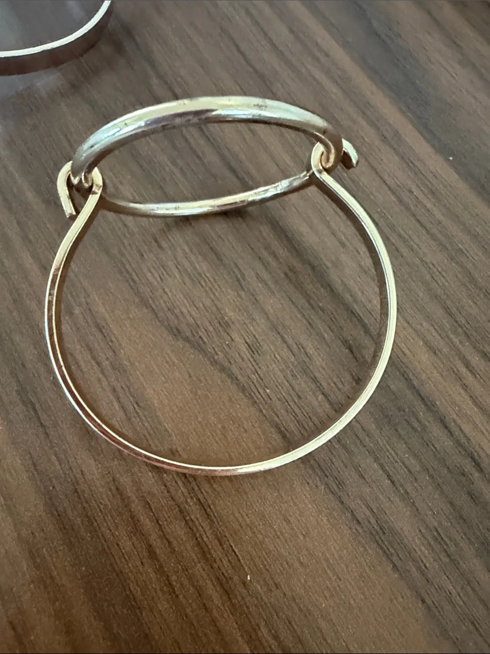 Gold-Tone Hoop Women's Bangle and Rose Gold Hoop Bangle